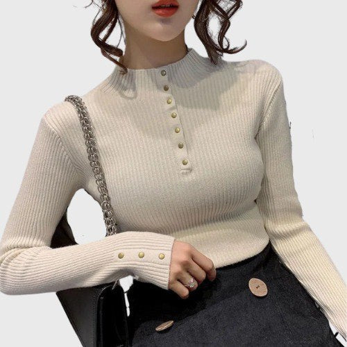 Pull Korean Côtelé pour Femme