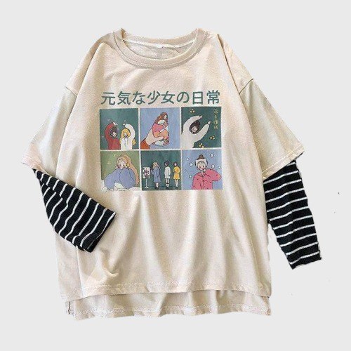 T-Shirt Manches Longues Ulzzang