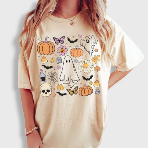 T-shirt Coréen Halloween