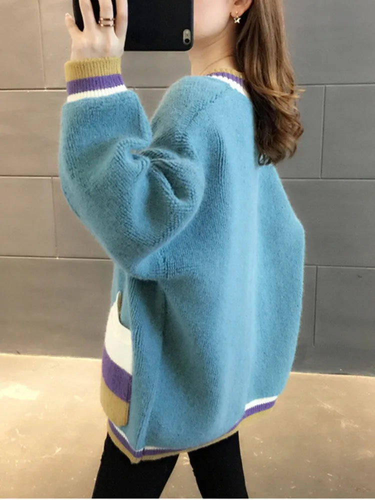 Pull Cardigan Oversize Femme