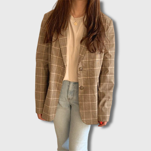 Blazer Korean a carreaux