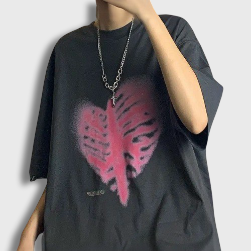 T-shirt Squelette Style Coréen