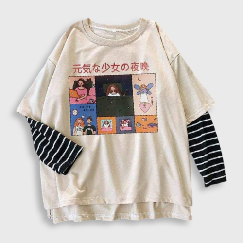 T-Shirt Manches Longues Ulzzang