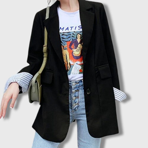 Veste longue noir ulzzang